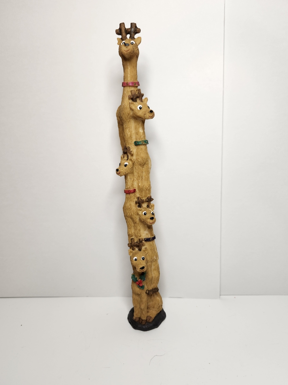 Stacked Reindeer Figurine - Tall Holiday Decor